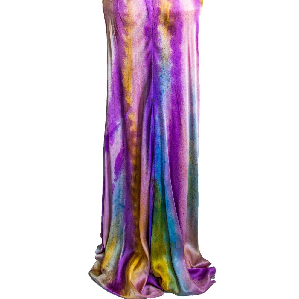 NEW Silk Maxi dress long evening gown pink 0 2 4 6 - Picture 7 of 11
